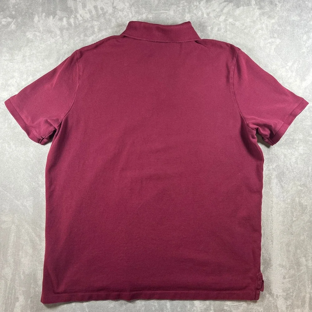 Polo Ralph Lauren Mens XL Burgundy Classic Fit Short Sleeve Pique Polo Shirt